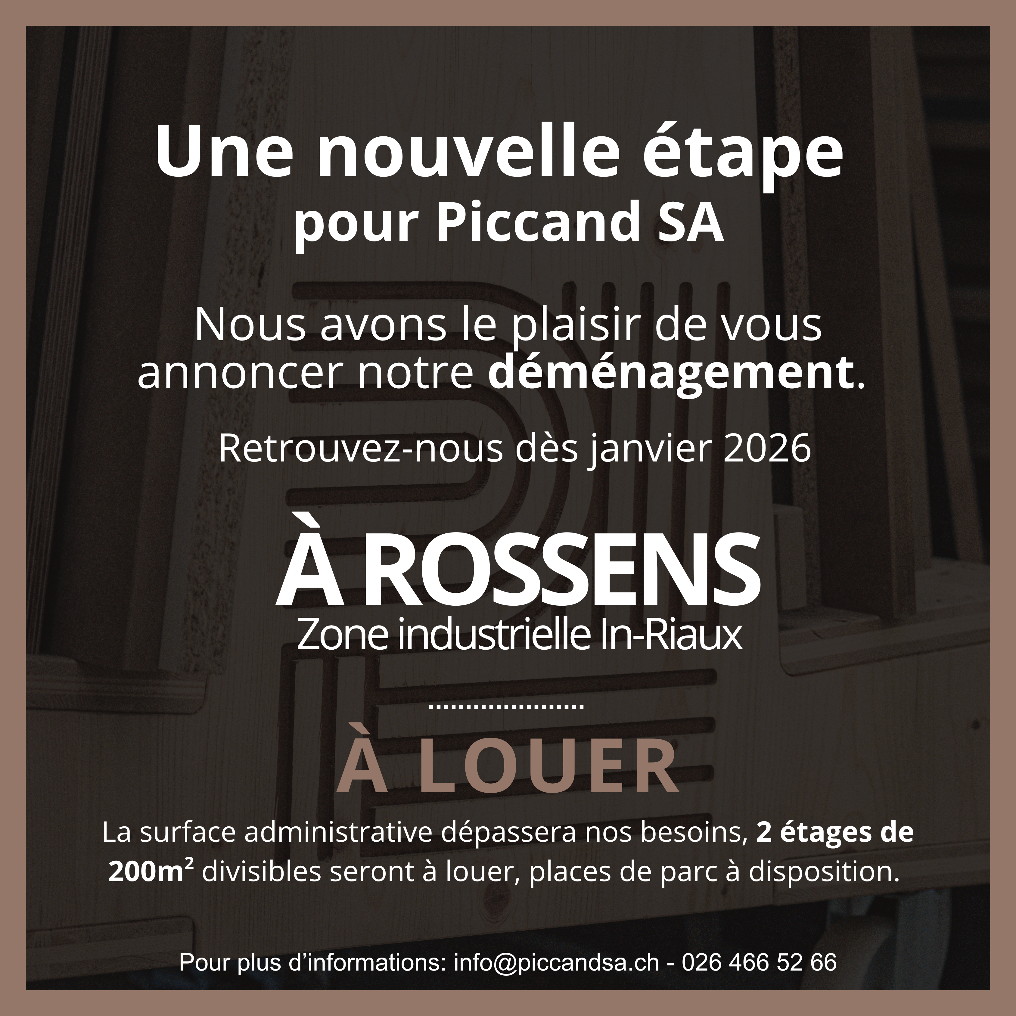 Annonce du déménagement